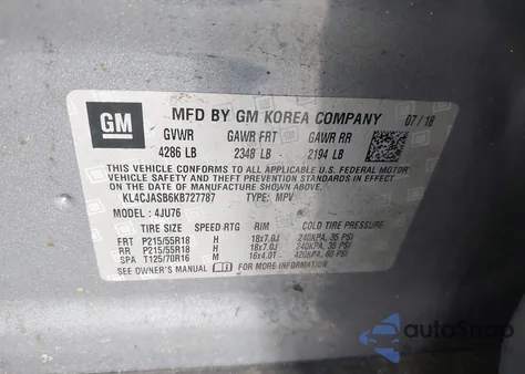 2019 Buick Encore Fwd Preferred from USA, damaged, VIN KL4CJASB6KB727787